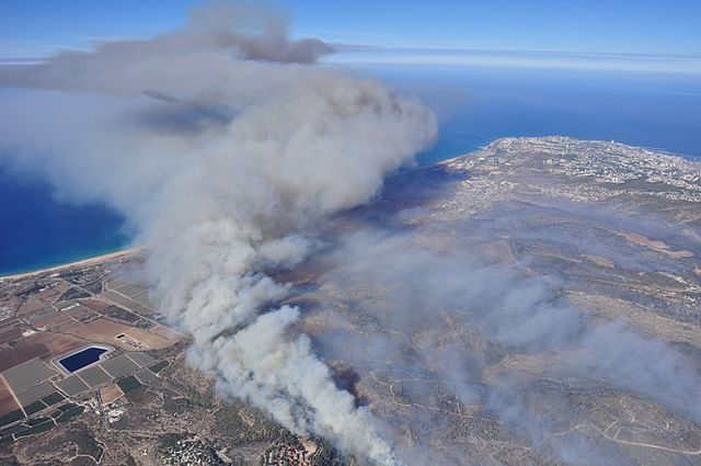 השריפה בכרמל 2010 יחידה אווירית משטרת ישראל